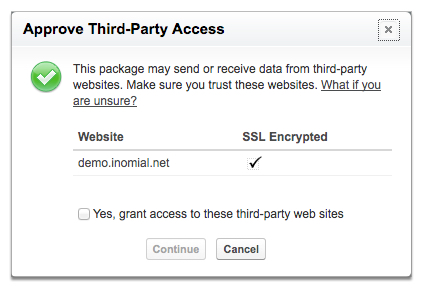 Screenshot showing an Approve Third-Party Access window