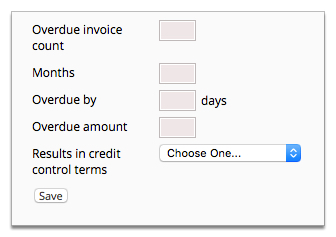 Screenshot of the responsive term rule properties page