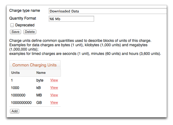 Screenshot of                             the Downloaded Data Charge Type page                             Scripts page